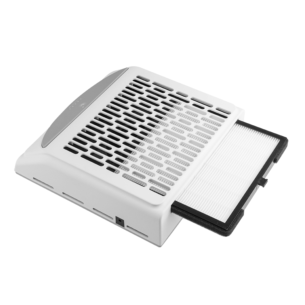 Витяжка для манікюру з НЕРА фільтром BUCOS CYCLONE V2 на 100W WHITE з USB портом